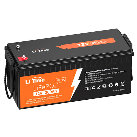 12V 200Ah Plus Lithium-Batterie verfügt über ein verbessertes BMS mit 200A und eine maximale Dauerlastleistung von 2560W.