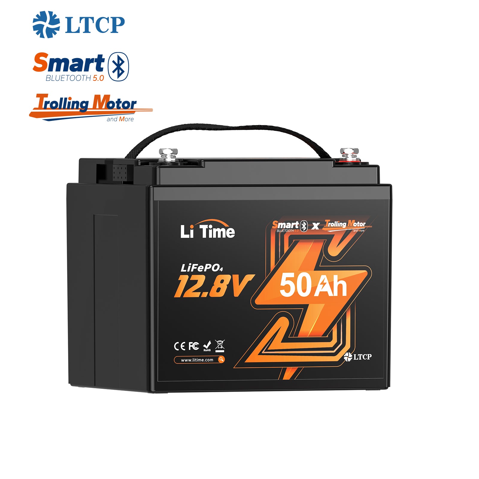 LiTime 12V 50Ah TM LiFePO4 Lithium Batterie mit Bluetooth