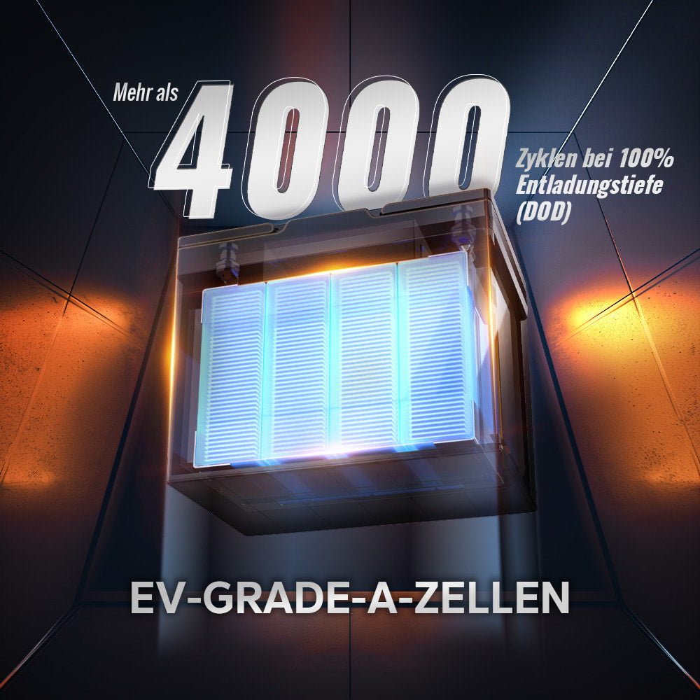 die mehr Zyklen der 12V 100Ah Batterie