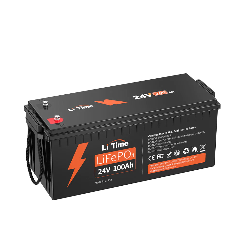 24V 100Ah LiFePO4 Batterie hat max. 2560Wh Energie, die sogar die 2400Wh Energie von 4 12V 100Ah AGM Batterien (24V 100Ah Batteriesystem in 2P2R Konfiguration) übertrifft.