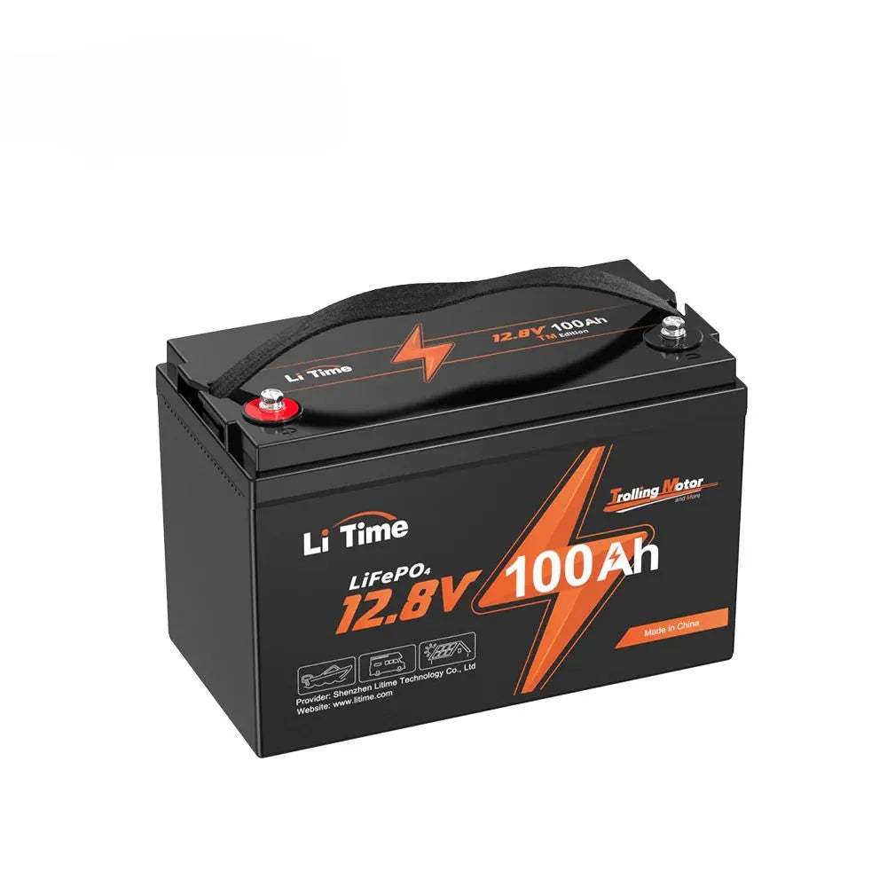 LiTime 12V 100Ah TM LiFePO4-Bootsbatterie mit Tieftemperaturschutz für Elektromotoren