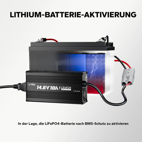 LiTime 14.6V 10A lithium battery charger for 12V LiFePO4 lithium battery