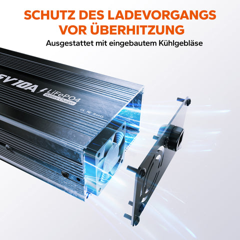 LiTime 14.6V 10A Lithium Batterieladegerät für 12V LiFePO4 Lithium Batterie