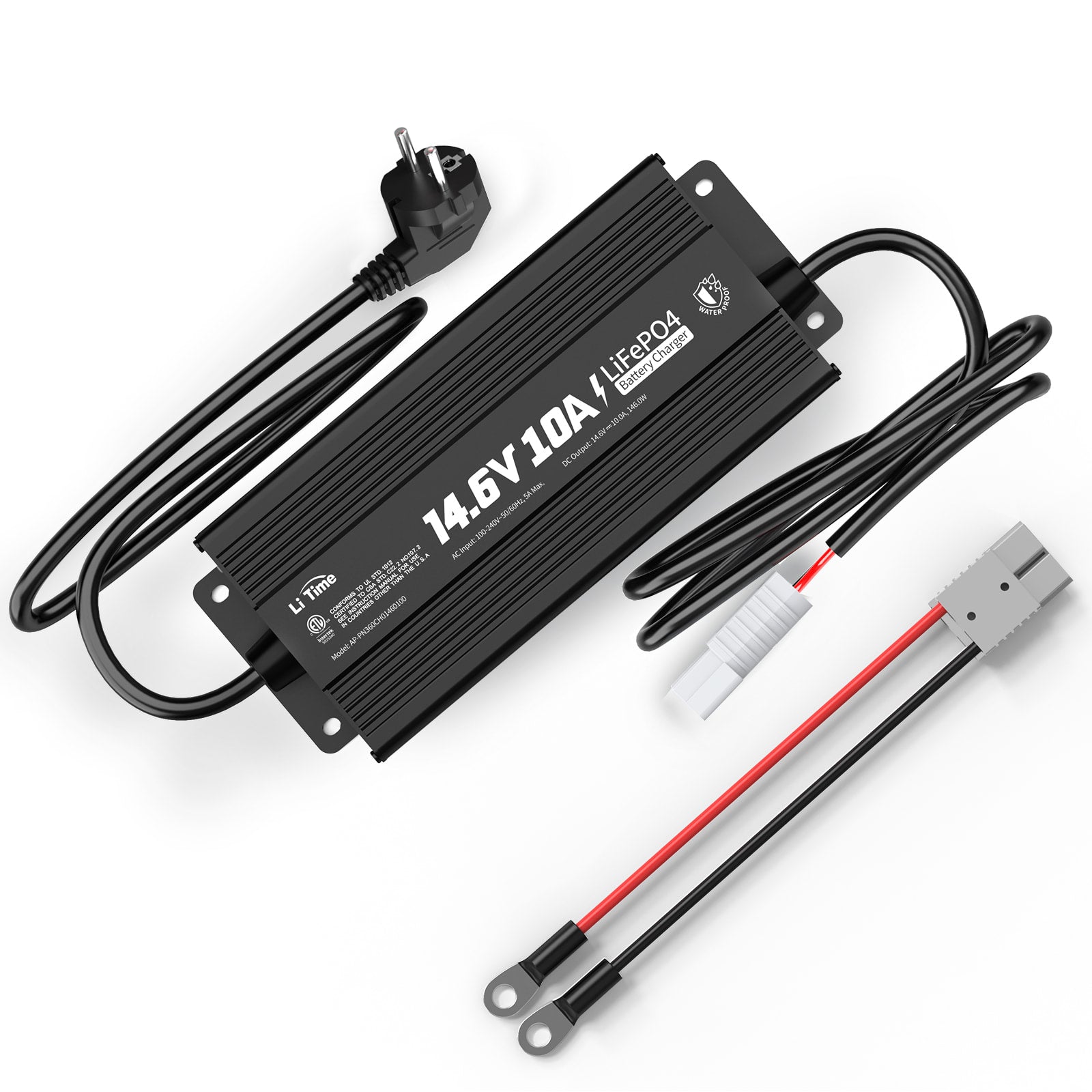 LiTime 14.6V 10A lithium battery charger for 12V LiFePO4 lithium battery