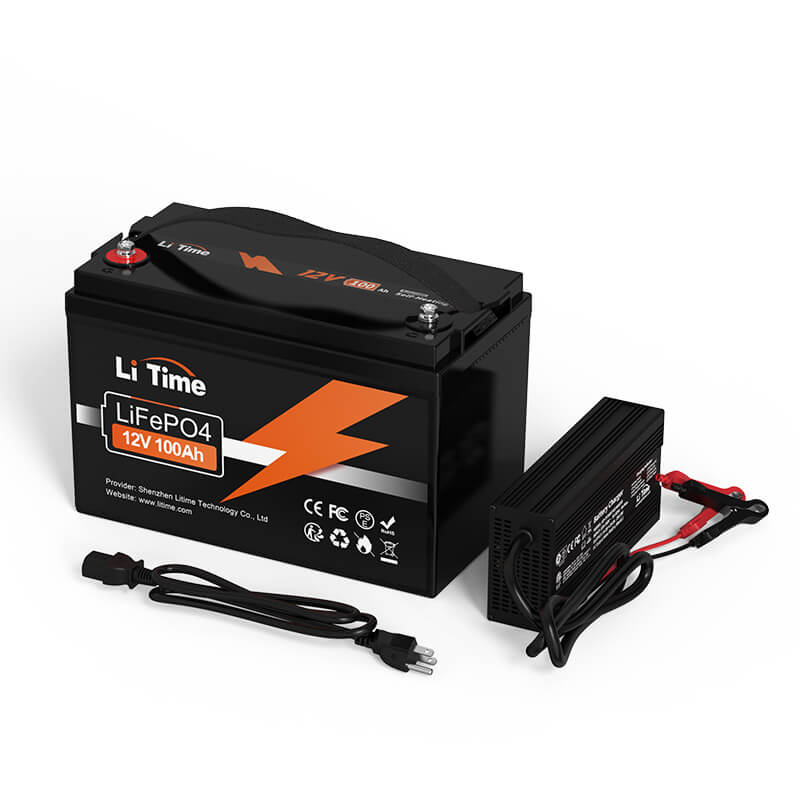 Litime Batterie Lithium 12V 100Ah MINI, LiFePO4 Batterie avec 100A BMS, 2  paquets : : High-Tech